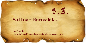 Vallner Bernadett névjegykártya